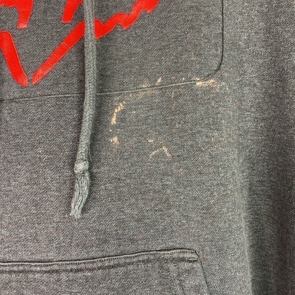 Vintage Fox Racing Grey Hooded Sweatshirt Size Medium - Picture 5 of 5